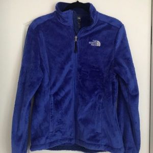 Fuzzy Blue North Face Jacket